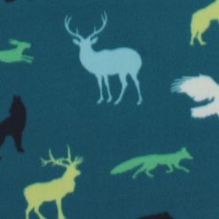 Wilderness Tossed Animals Blizzard Prints Fleece Fabric