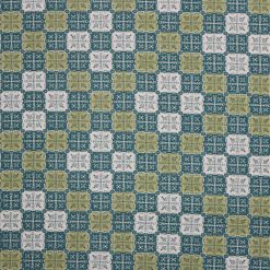 Blue   Green Checkered Super Snuggle Flannel Fabric