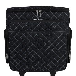 Everything Mary 15 Black Quilted Rolling Scrapbook Craft Bag