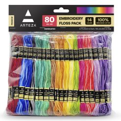 Arteza 80pc Multicolor Embroidery Floss