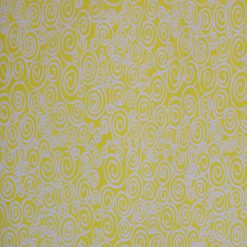 White Swirls on Light Yellow Quilt Cotton Fabric by Quilter s Showcase