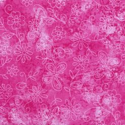 Fabric Traditions Butterflies on Pink Cotton Fabric by Keepsake Calico