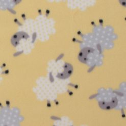 Blizzard Fleece Fabric Sheep on Yellow