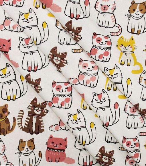 Cute Cats Super Snuggle Flannel Fabric - Image 2