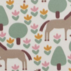 Pastel Horse Blizzard Prints Fleece Fabric