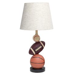 All The Rages 22 Multi Sport Polyresin Table Lamp With Beige Shade