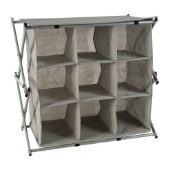 Simplify 23.5 Gray 9 Grid Collapsible Shoe Rack