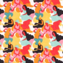 Multicolor Women s Empowerment Silhouettes Anti Pill Fleece Fabric