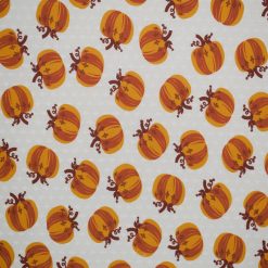 Pumpkins on Cream Quilt Cotton Fabric by Quilter s Showcase