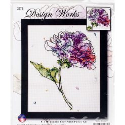 Design Works 8 x 10 Lilac Floral Counted Cross Stitch Kit