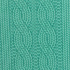 Mint Cable Knit Anti Pill Fleece Fabric