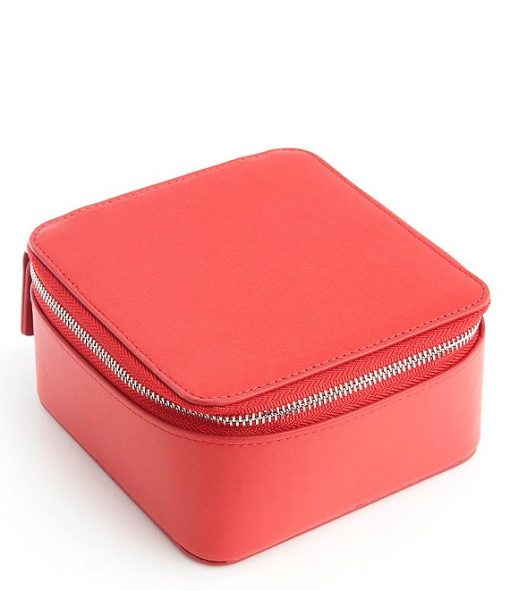 Leather Zippered Travel Jewelry Organizer Case - Image 5