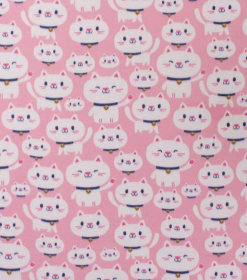 Lucky Cats Blizzard Fleece Fabric - Image 2