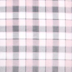 Pink Blackwatch Plaid Sew Lush Fleece Fabric