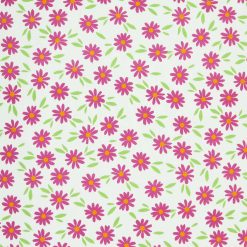 Daisies on White Soft   Minky Fleece Fabric