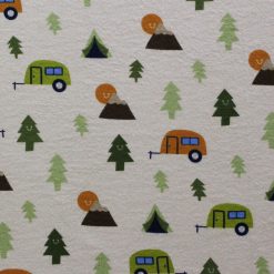 White Wilderness Mountains Super Snuggle Flannel Fabric