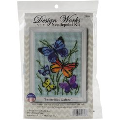 Design Works 7 x 5 Butterflies Galore Needlepoint Kit