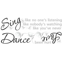 RoomMates Wall Decals Dance, Sing, Love