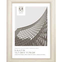 5 x 7 White Bullnose Tabletop Picture Frame by Place   Time