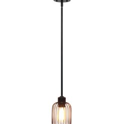 All The Rages 7 Metal Hanging Caged Mini Pendant Ceiling Light Fixture