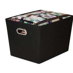 Honey Can Do 18.5 x 13 Black Storage Bin With Carrying Handles
