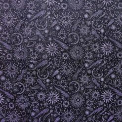 Celestial Space Quilt Glitter Cotton Fabric by Keepsake Calico