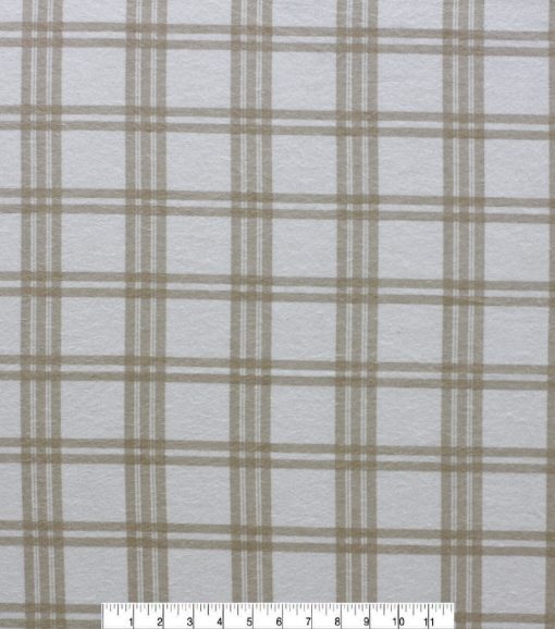 Plaid Cream Super Snuggle Flannel Fabric - Image 2