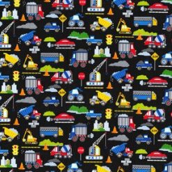 Fabric Traditions Novelty Cotton Fabric Construction On Black