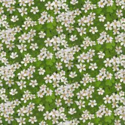 Fabric Traditions Garden Party Jasmines on Green Premium Cotton Fabric
