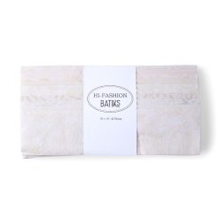10 x 10 Hi Fashion Batik Cream Cotton Fabric Squares 42pc