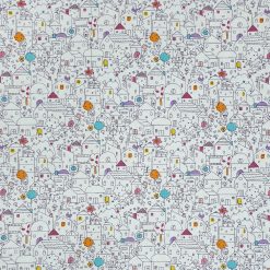 Cute Houses Super Snuggle Flannel Fabric