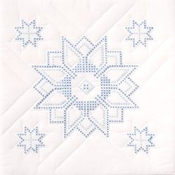 Jack Dempsey Needle Art 18 XX Stars Stamped White Quilt Blocks 6pk