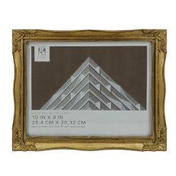 10 x 8 Gold Ornate Corners Tabletop Picture Frame by Place   Time