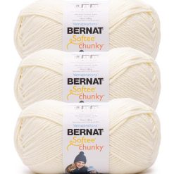 Bernat Softee Chunky 431yds Super Bulky Acrylic Yarn 3 Bundle