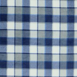 Blue   Gray Plaid Sew Lush Fleece Fabric