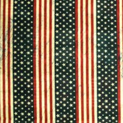 Distressed Flag Stripe Patriotic Cotton Fabric