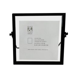 3.5 Black Edged Transparent Tabletop Picture Frame by Place   Time
