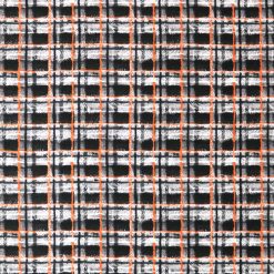 Black Orange Blurry Plaid Super Snuggle Flannel Fabric