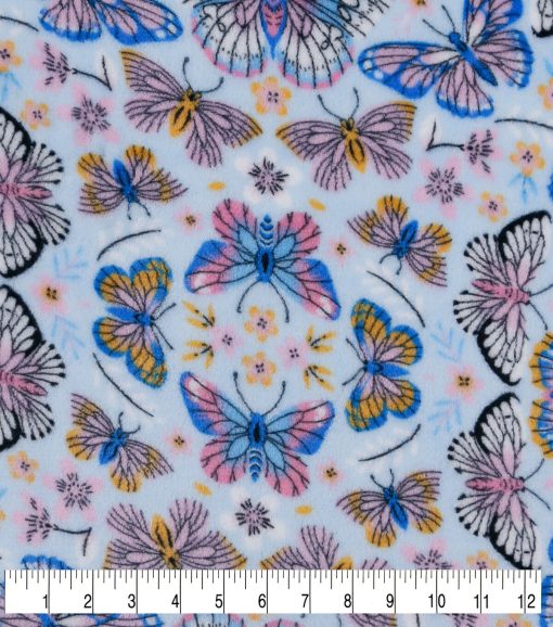 Spring Butterfly Sew Lush Fleece Fabric - Image 3