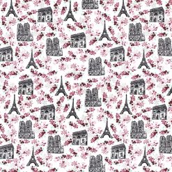 Paris Floral Architecture Super Snuggle Flannel Fabric