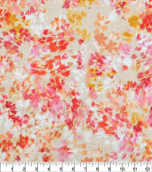Fall Pink Blurred Blender Cotton Fabric - Image 2