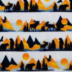 Sunset Animal Stripes Anti Pill Fleece Fabric