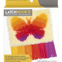 Dimensions Butterfly Fringe Latch Hook Kit 12 x 9
