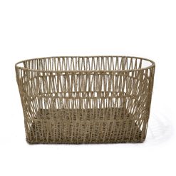 16.5 x 12 Bamboo Open Weave Basket by Place   Time