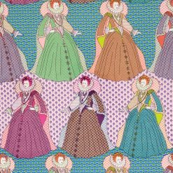 Alexander Henry The Queen on Blue Premium Cotton Fabric