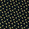 Novelty Cotton Fabric Lemons Tossed Black