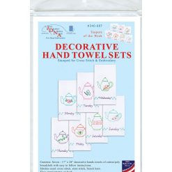 Jack Dempsey 17 x 28 Teapots of the Week Decorative Hand Towels 7ct