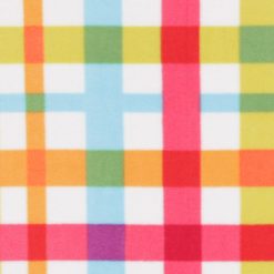 Multicolor Plaid Anti Pill Fleece Fabric by POP!