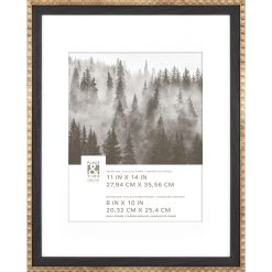 11 x 14 Matted to 8 x 10 Black   Brass Wall Frame by Place   Time