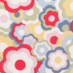 Packed Floral on White Anti Pill Plush Fleece Fabric